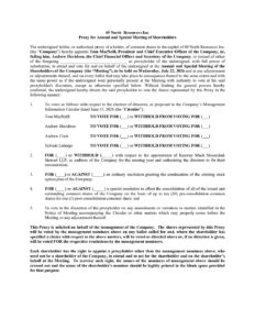 Form of Proxy