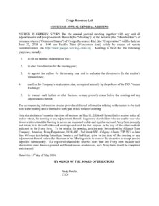 Management Information Circular