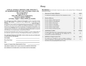 2026 Proxy Form