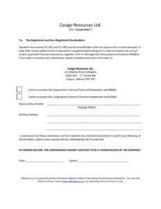 Supplemental Mail Card
