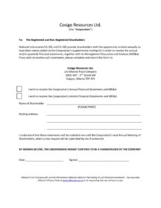 Supplemental Mail Card