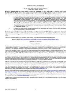 Notice of Special Meeting